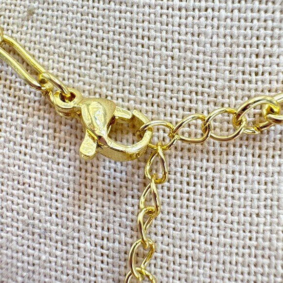 Gold Tone Oval Link Chain Necklace Lobster Claw Clasp Size 20" Length - Picture 7 of 10